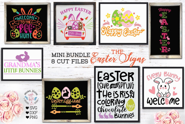 Easter Signs Mini Bundle SVG Graphic House Design