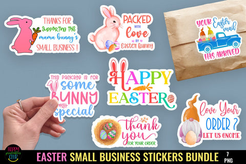 Easter Small Business Stickers I Easter Thank You Stickers SVG Happy Printables Club 
