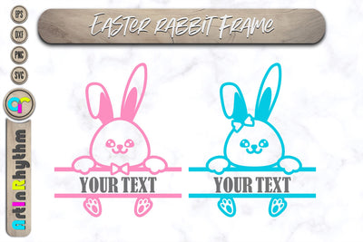 Easter Split Bunny svg, Rabbit frame svg SVG Artinrhythm shop 