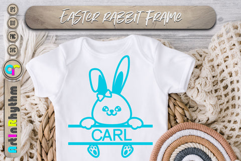 Easter Split Bunny svg, Rabbit frame svg SVG Artinrhythm shop 