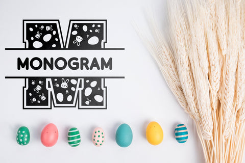 Easter Split Monogram Font Font ampersand 