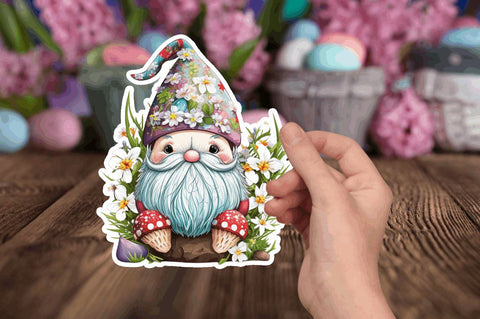 Easter Spring Gnome Stickers Bundle Sublimation Regulrcrative 
