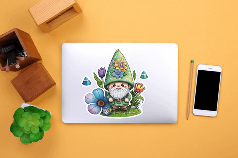 Easter Spring Gnome Stickers Bundle Sublimation Regulrcrative 