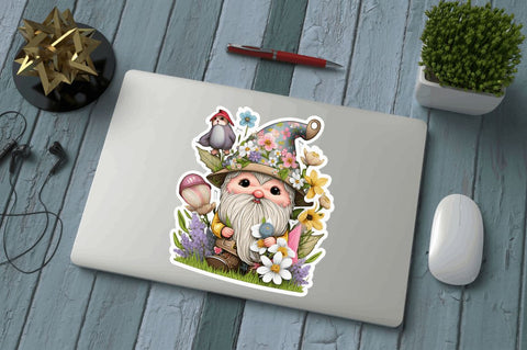 Easter Spring Gnome Stickers Bundle Sublimation Regulrcrative 