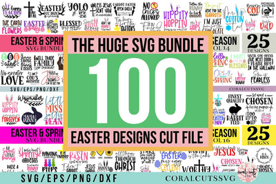 Easter & Spring Season Cute Design Bundle SVG CoralCutsSVG 