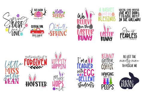 Easter & Spring Season Cute Design Bundle SVG CoralCutsSVG 