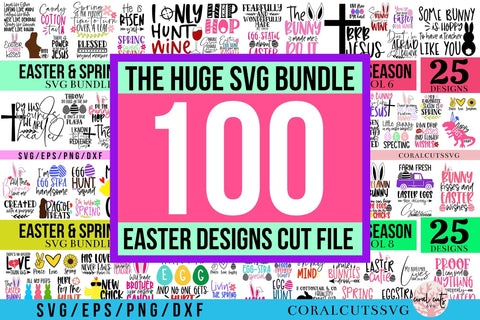 Easter & Spring season svg design Bundles SVG CoralCutsSVG 