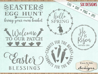 Easter Spring SVG Design Bundle - Cutting File SVG Ewe-N-Me Designs