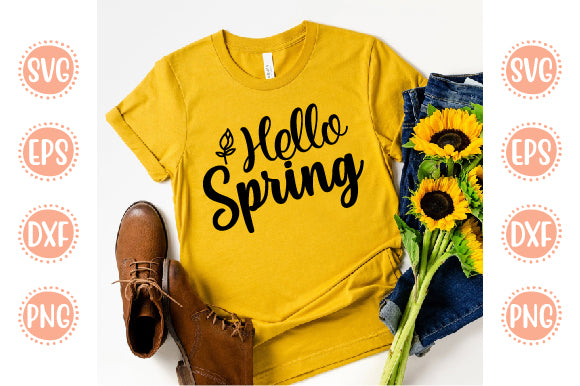 Easter & Spring Svg Design Hello Spring SVG SH_Tee store 