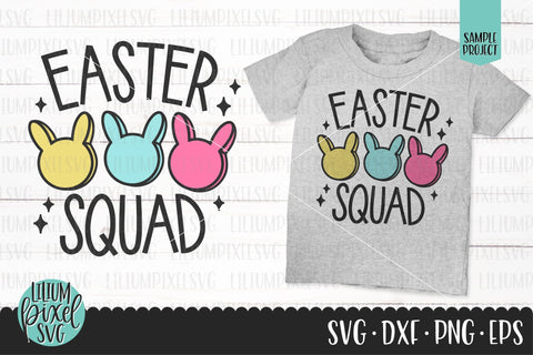 Easter Squad - Retro Easter Bunnies SVG Lilium Pixel SVG 
