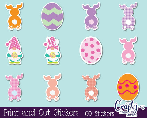 Easter Stickers, Easter Sticker Bundle, Easter Sticker Pack SVG Crafty Mama Studios 