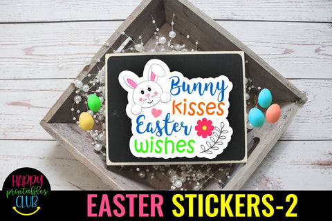 Easter Stickers Pack 2- Printable Easter Stickers- Easter SVG Happy Printables Club 