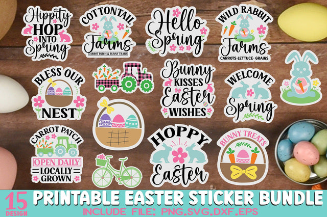 Easter Stickers SVG Design Bundle SVG SH_Tee store 