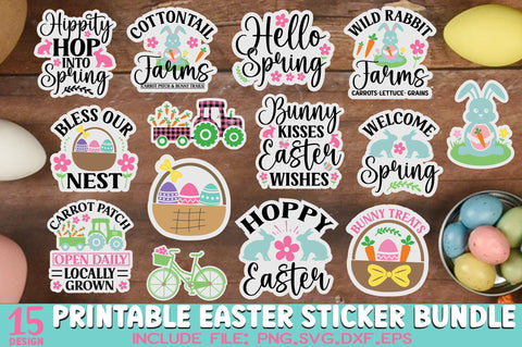 Easter Stickers SVG Design Bundle SVG SH_Tee store 