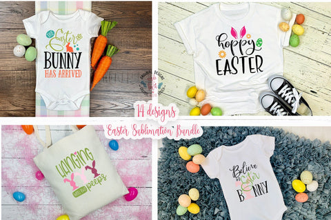 Easter Sublimation Bundle - 14 easter designs Sublimation Graphic House Design 