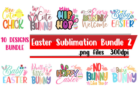 Easter Sublimation Bundle 2 PNG Files Sublimation zafrans studio 