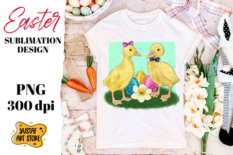 Easter sublimation Bundle. Spring ducklings & chicks design Sublimation Yustaf Art Store 