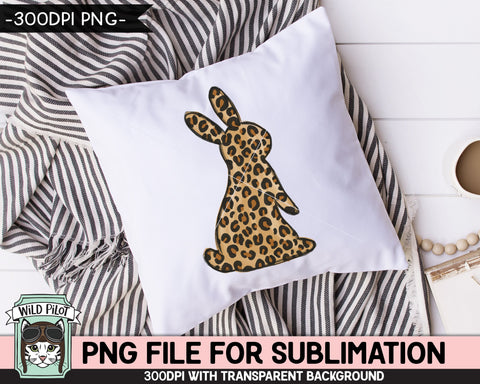 Easter SUBLIMATION design PNG, Leopard Bunny Silhouette png file, Leopard Rabbit silhouette sublimation, Kids Easter Shirt Basket Bunny png Sublimation Wild Pilot 