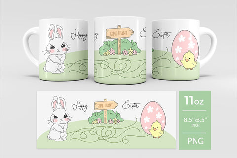 Easter sublimation mug wrap designs Sublimation KMarinaDesign 