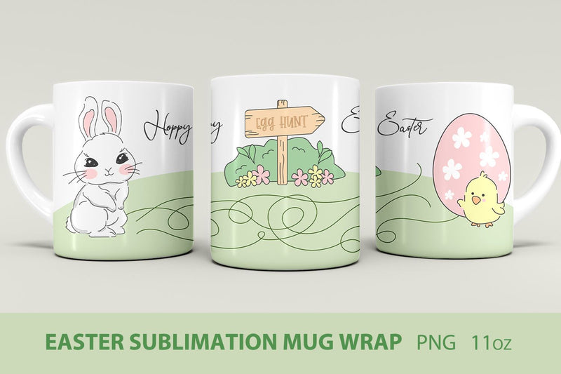 Easter sublimation mug wrap designs Sublimation KMarinaDesign 