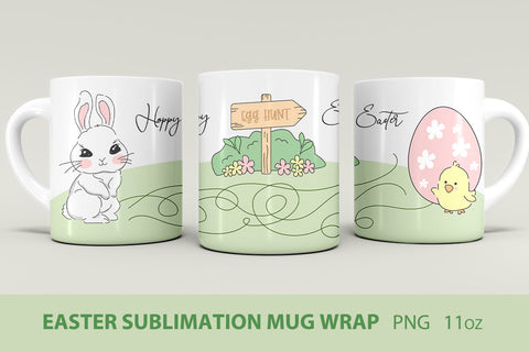 Easter sublimation mug wrap designs Sublimation KMarinaDesign 