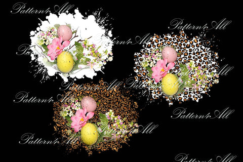 Easter Sublimation Patches PNG,Floral digital background,Bleach splashes patches,Spring Leopard Distressed Sublimation Bleach Patches PNG Sublimation ArtStudio 