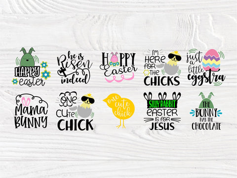 Easter SVG | 50 Shirt Designs | Svg Bundle | Easter Quotes Svg | Happy Easter Svg | Easter Bunny | Easter Eggs | Cricut and Silhouette Files SVG TonisArtStudio 
