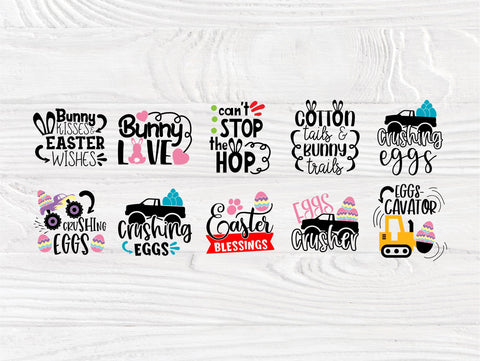 Easter SVG | 50 Shirt Designs | Svg Bundle | Easter Quotes Svg | Happy Easter Svg | Easter Bunny | Easter Eggs | Cricut and Silhouette Files SVG TonisArtStudio 