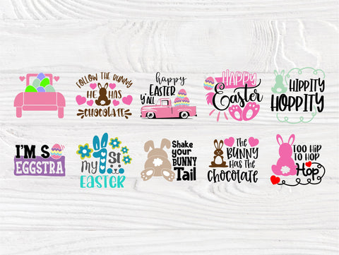 Easter SVG | 50 Shirt Designs | Svg Bundle | Easter Quotes Svg | Happy Easter Svg | Easter Bunny | Easter Eggs | Cricut and Silhouette Files SVG TonisArtStudio 