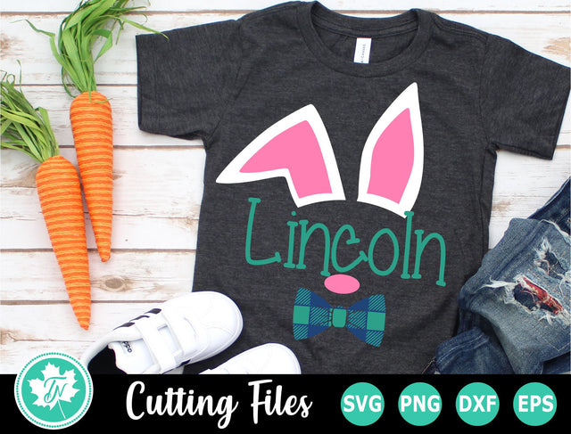 Easter SVG | Boy Easter SVG | Bunny Monogram SVG SVG TrueNorthImagesCA 
