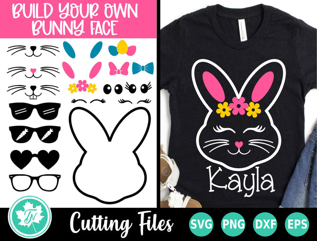 Easter SVG | Build Your Own Bunny Face Kit SVG TrueNorthImagesCA 