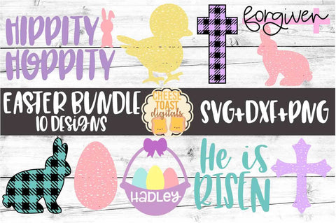Easter SVG Bundle - 10 Designs - Easter SVG PNG DXF Cut Files SVG Cheese Toast Digitals 