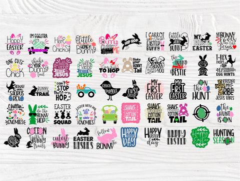 Easter SVG Bundle | 50 Shirt Designs | Easter Kids Signs | Happy Easter Svg | Easter Bunny Svg | Easter Eggs | Cricut and Silhouette Files SVG TonisArtStudio 