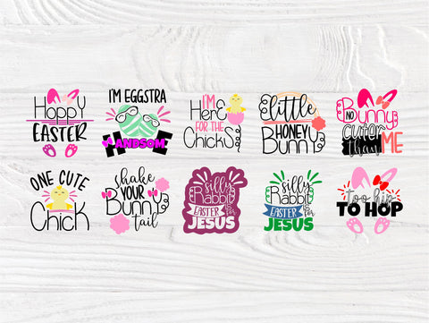 Easter SVG Bundle | 50 Shirt Designs | Easter Kids Signs | Happy Easter Svg | Easter Bunny Svg | Easter Eggs | Cricut and Silhouette Files SVG TonisArtStudio 