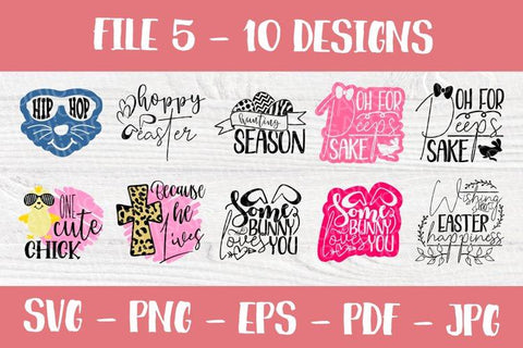 Easter SVG Bundle | 50 Shirt Designs | Easter Kids Signs | Happy Easter Svg | Easter Bunny Svg | Easter Eggs | Cricut and Silhouette Files SVG TonisArtStudio 