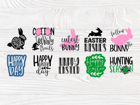 Easter SVG Bundle | 50 Shirt Designs | Easter Kids Signs | Happy Easter Svg | Easter Bunny Svg | Easter Eggs | Cricut and Silhouette Files SVG TonisArtStudio 