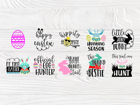 Easter SVG Bundle | 50 Shirt Designs | Easter Kids Signs | Happy Easter Svg | Easter Bunny Svg | Easter Eggs | Cricut and Silhouette Files SVG TonisArtStudio 