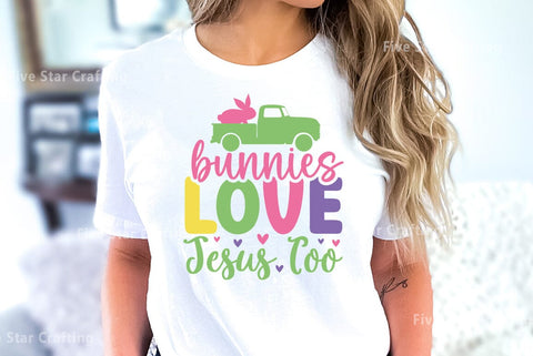Easter SVG Bundle, Bunnies love jesus too SVG FiveStarCrafting 