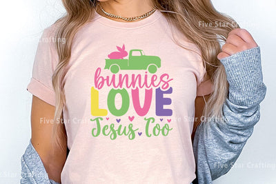 Easter SVG Bundle, Bunnies love jesus too SVG FiveStarCrafting 