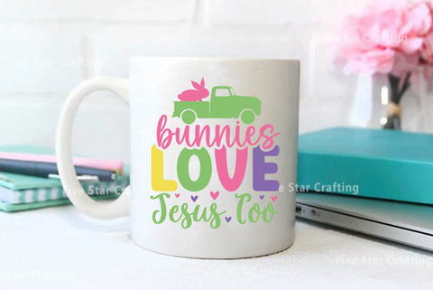 Easter SVG Bundle, Bunnies love jesus too SVG FiveStarCrafting 
