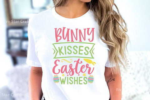 Easter SVG Bundle, Bunny Kisses Easter Wishes SVG FiveStarCrafting 