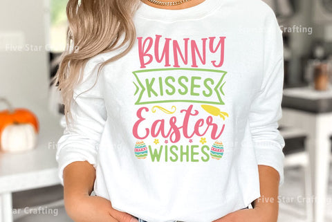 Easter SVG Bundle, Bunny Kisses Easter Wishes SVG FiveStarCrafting 