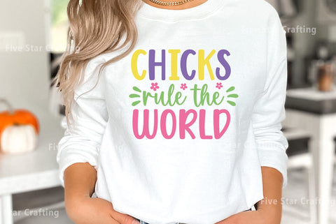 Easter SVG Bundle, Chicks Rule the World SVG FiveStarCrafting 