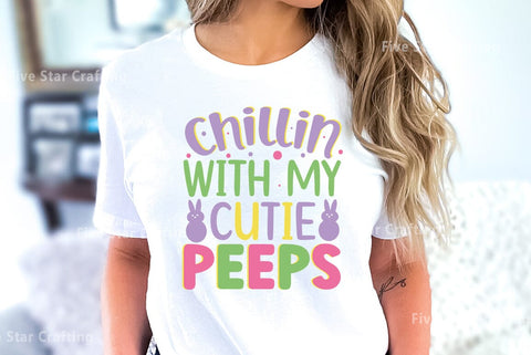 Easter SVG Bundle, Chillin with My Cutie Peeps SVG FiveStarCrafting 
