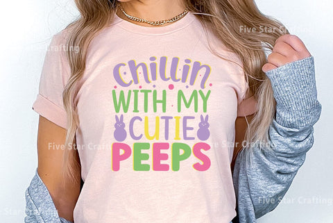 Easter SVG Bundle, Chillin with My Cutie Peeps SVG FiveStarCrafting 