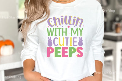 Easter SVG Bundle, Chillin with My Cutie Peeps SVG FiveStarCrafting 