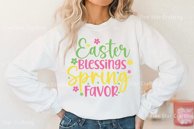 Easter SVG Bundle, Easter Blessings Spring Favor SVG FiveStarCrafting 