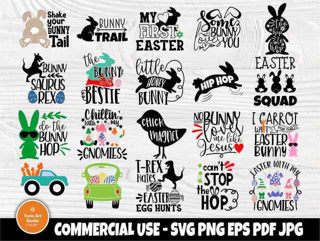 Easter SVG Bundle | Easter Cut Files | Easter Svg | Easter Signs | Svg Bundle | Cricut, Silhouette Cut Files | Rabbit Svg | Easter Eggs Svg SVG TonisArtStudio 