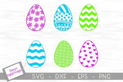 Easter SVG Bundle - Easter Egg Bundle with 6 Patterned Eggs SVG Stacy's Digital Designs