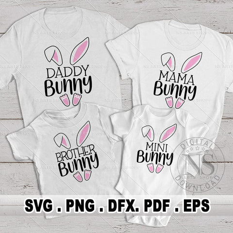 Easter svg bundle, Easter family svg bundle, easter bunny bundle, easter svg cut file, easter family, Matching Family Easter Shirts svg SVG NS Arts Shop 